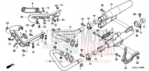 EXHAUST MUFFLER VT1100C22 de 2002